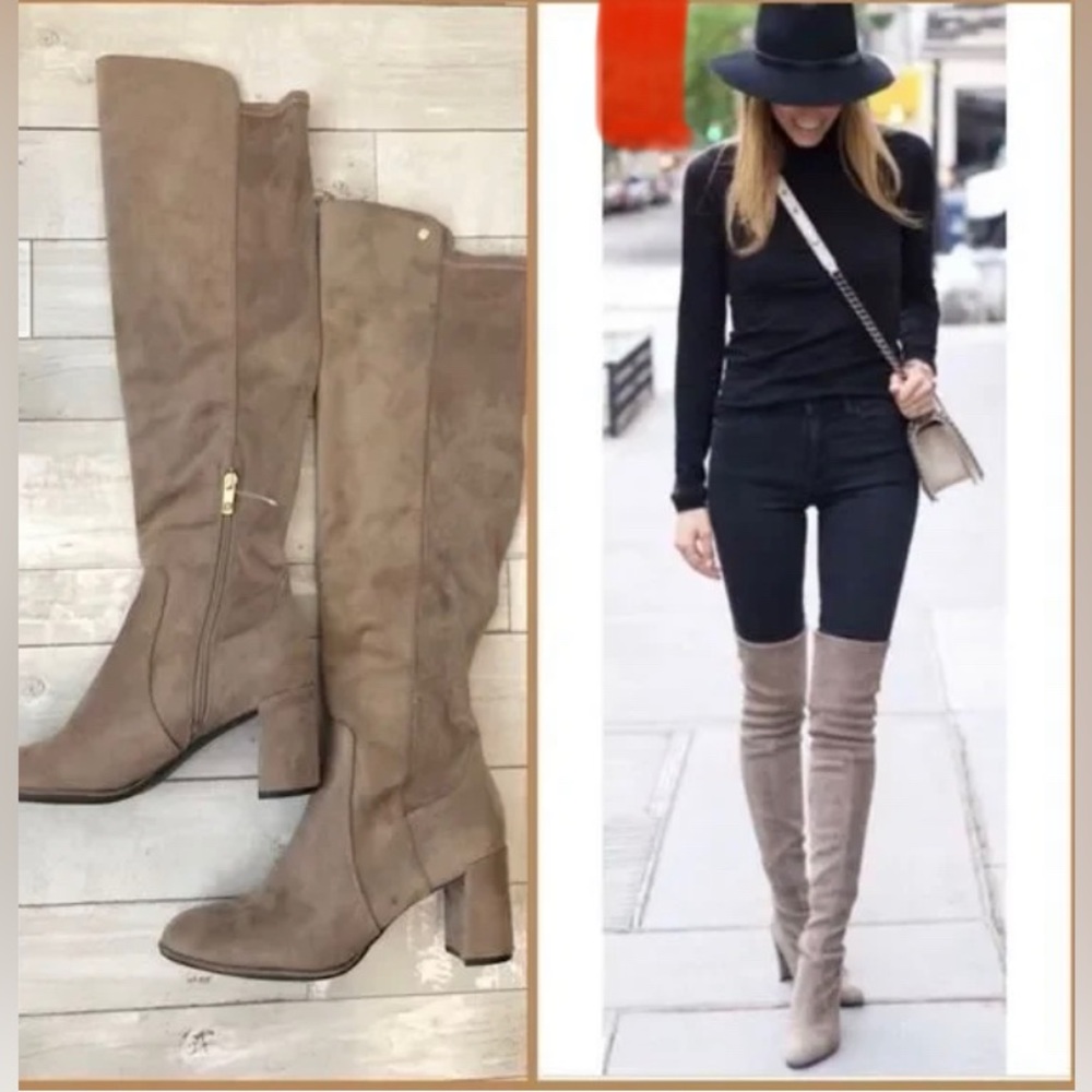 LIZ CLAIBORNE Womens Leyla Over the Knee Boots Block Heel